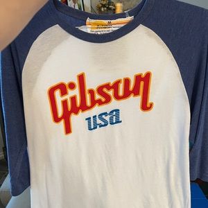 GIBSON BASEBALL TEE - VINTAGE ROYAL // WHITE—SIZE MEDIUM